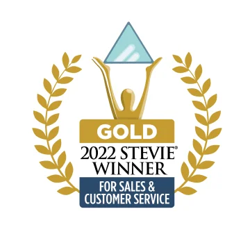 Gold 2022 Stevie Award Winner for Sales & Customer Service