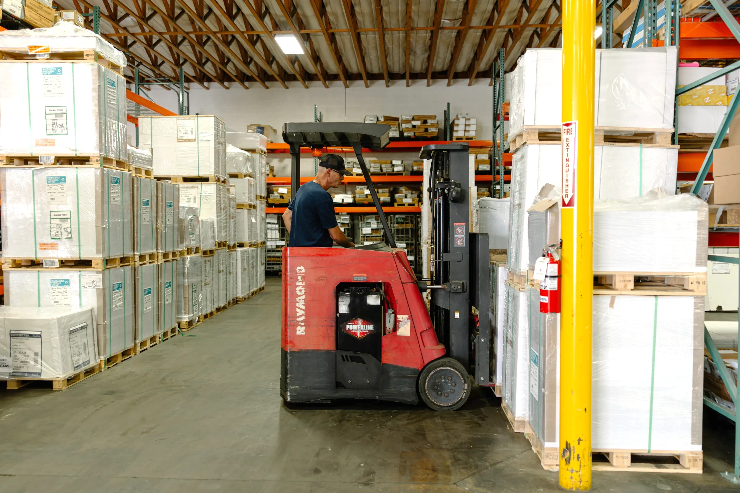 Paper storage warehouse at the mailing.com Salt Lake City, Utah location